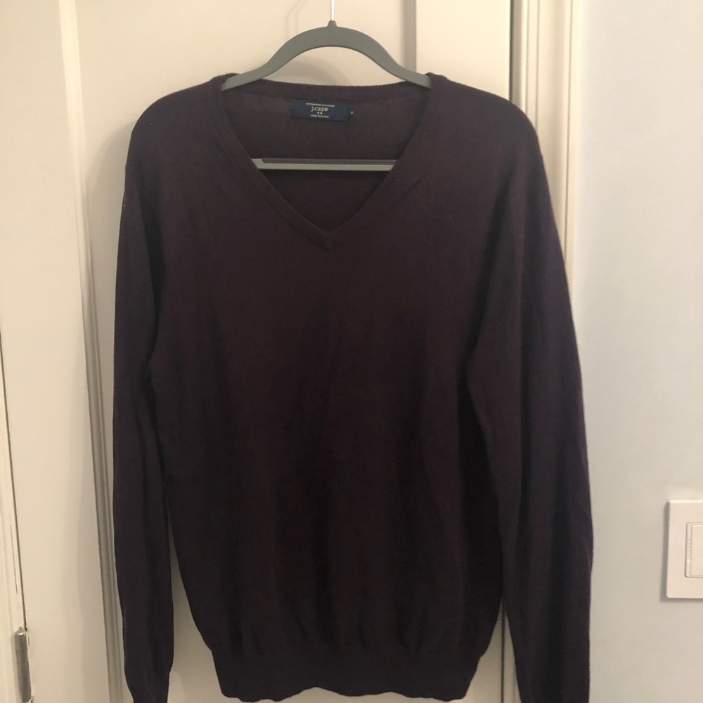 J. Crew Cotton Cashmere V Neck Sweater
